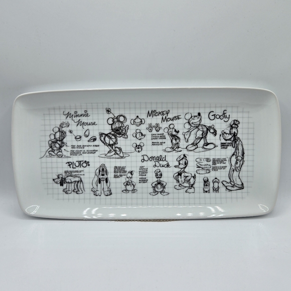 Disney Sketchbook Mickey Mouse & Friends Rectangular Plate Platter - Picture 1 of 8